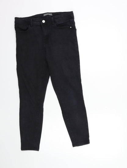 Denim & Co. Womens Black  Denim Skinny Jeans Size 14 L25 in