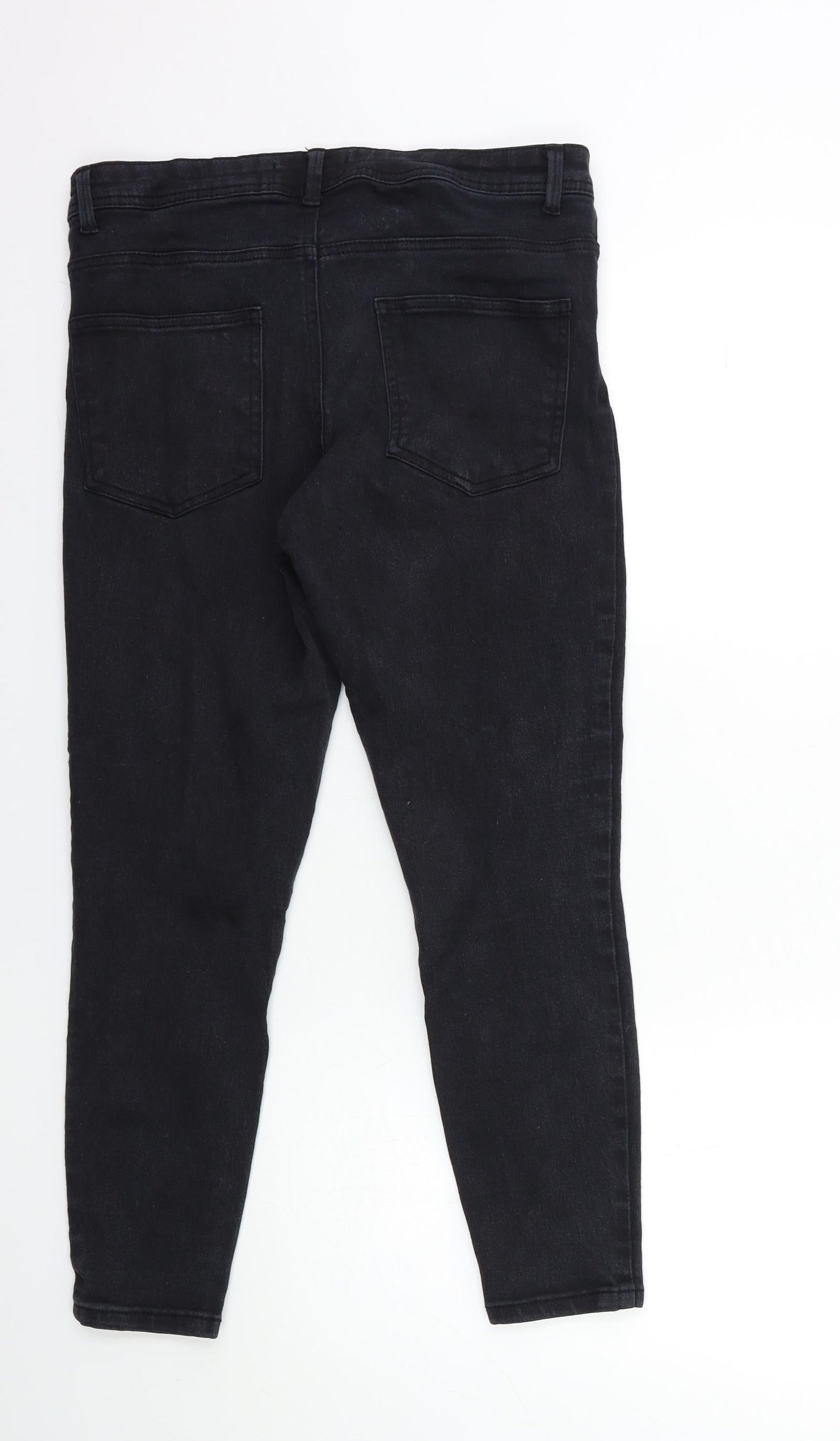 Denim & Co. Womens Black  Denim Skinny Jeans Size 14 L25 in