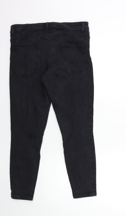 Denim & Co. Womens Black  Denim Skinny Jeans Size 14 L25 in