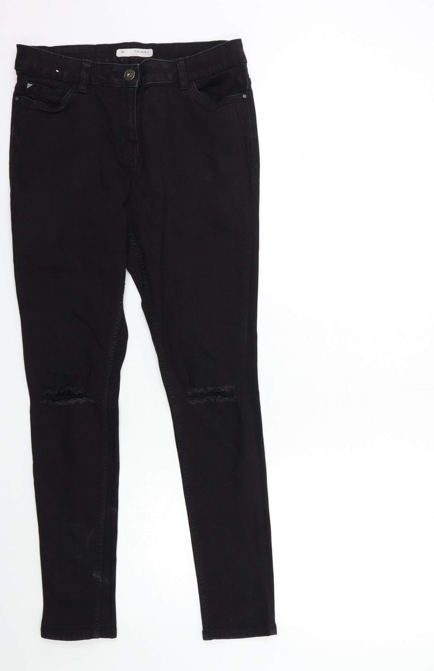 Nutmeg Womens Black  Denim Skinny Jeans Size 10 L29 in