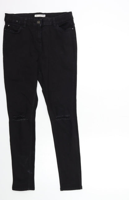 Nutmeg Womens Black  Denim Skinny Jeans Size 10 L29 in