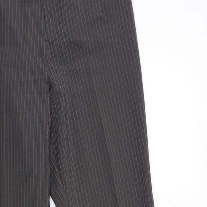 AMARANTO Womens Grey Striped  Trousers  Size 18 L30 in