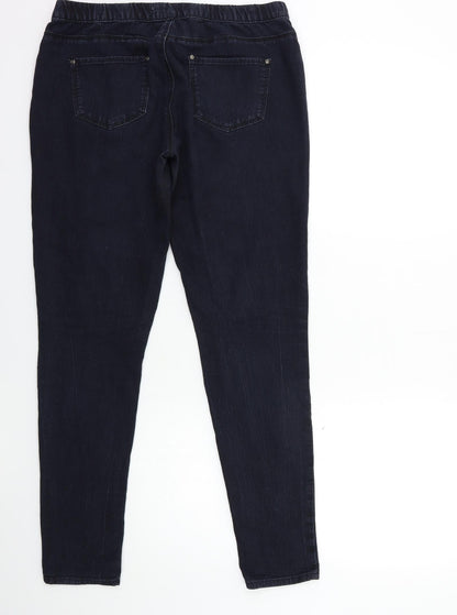 Denim & Co. Womens Blue  Denim Jegging Jeans Size 12 L29 in