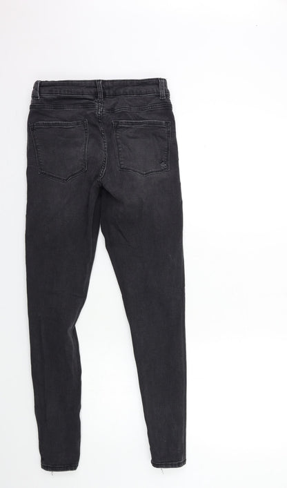 Denim & Co. Womens Black  Denim Skinny Jeans Size 10 L28 in