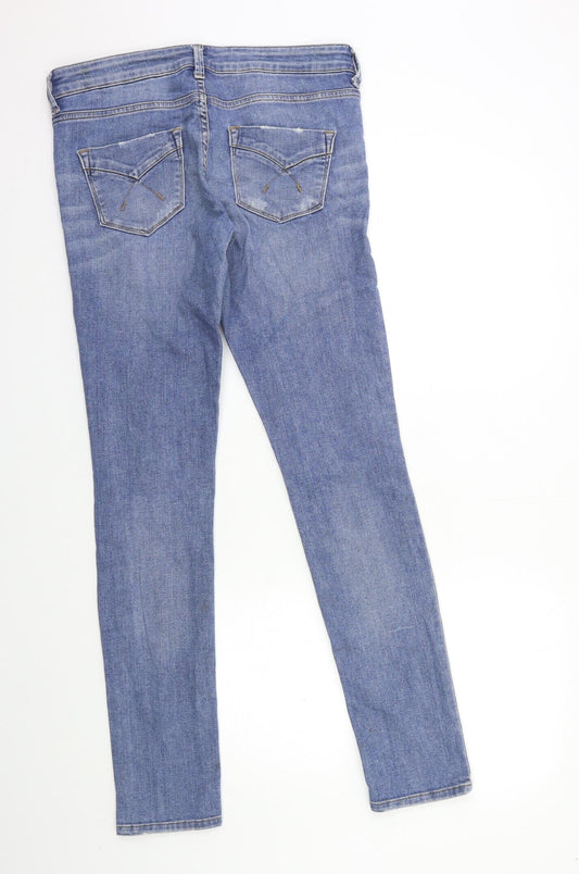Topshop Womens Blue  Denim Skinny Jeans Size 30 in L32 in