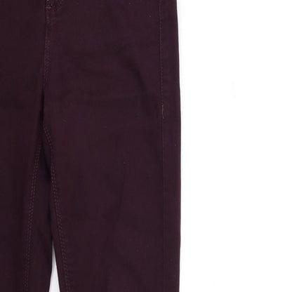 Topshop Womens Red  Denim Skinny Jeans Size 26 in L32 in