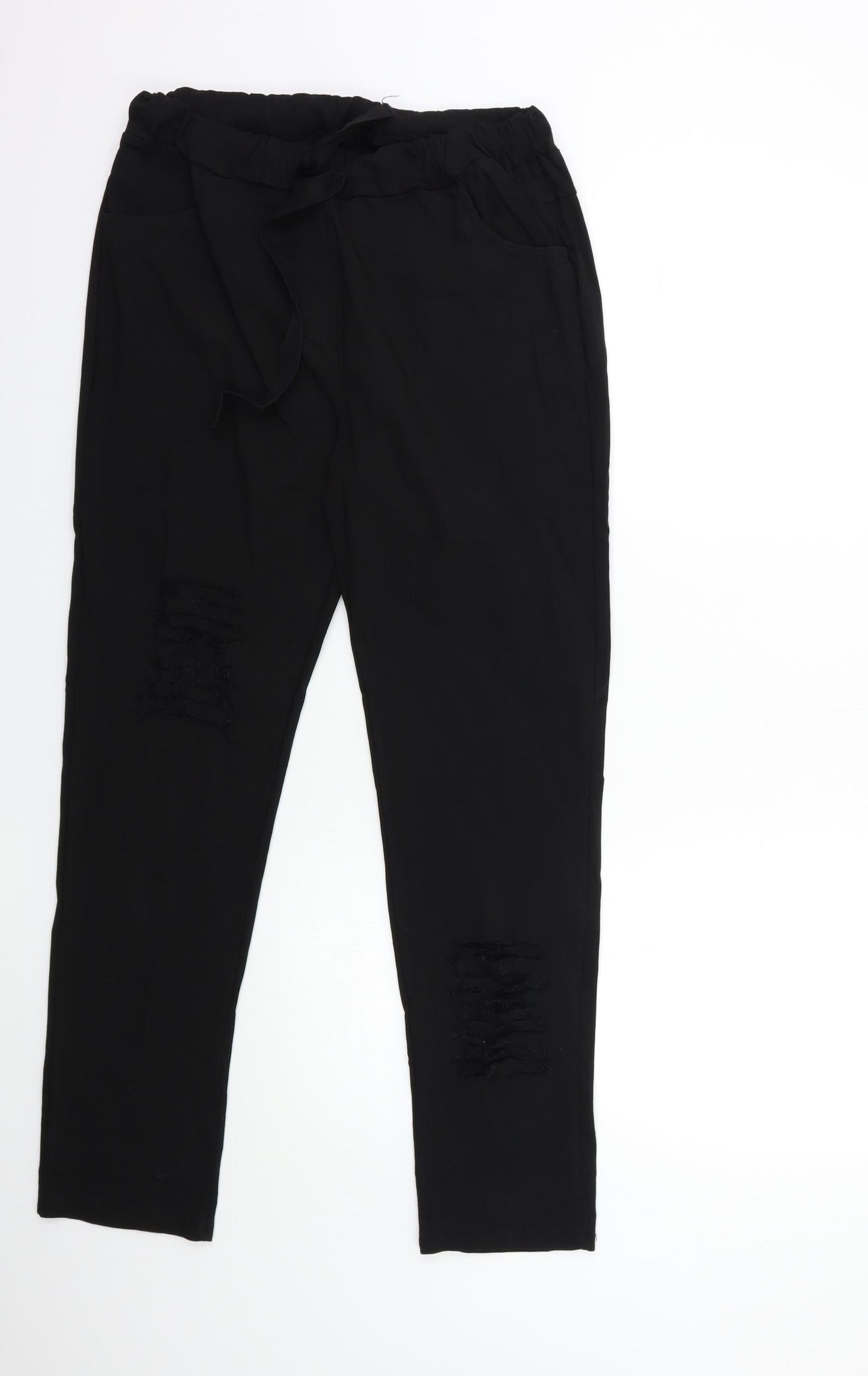 Womens UK Size 30 in Preworn Regular Fit  Black Trousers