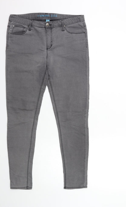 Denim & Co. Womens Grey  Denim Skinny Jeans Size 12 L29 in