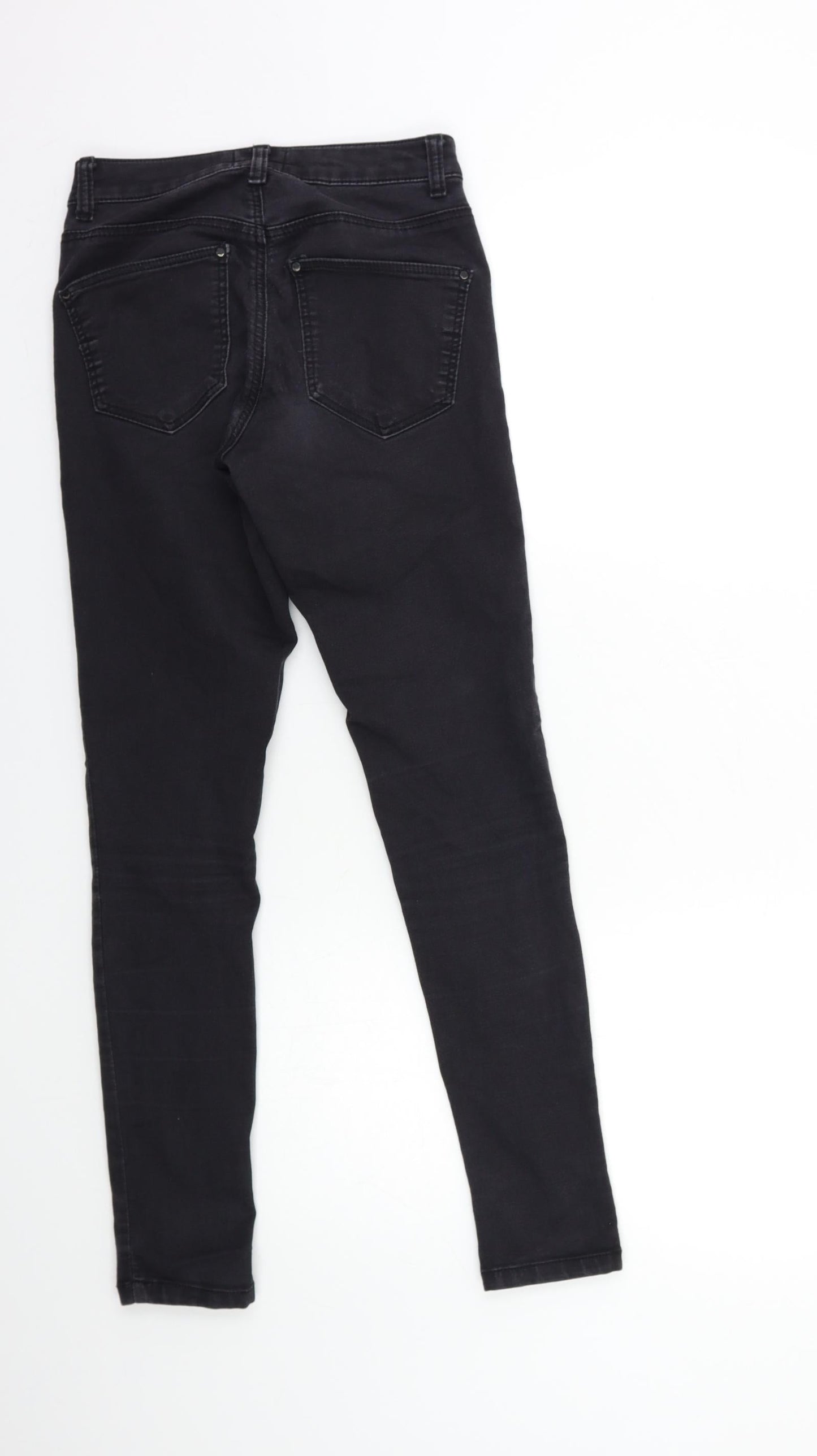 Miss Selfridge Womens Black  Denim Skinny Jeans Size 6 L28 in