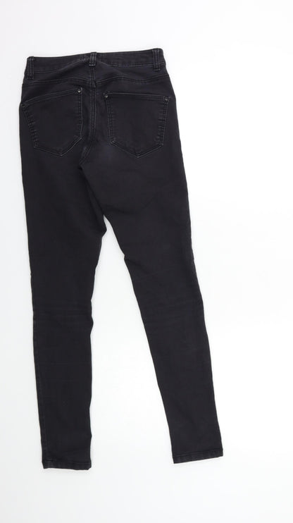 Miss Selfridge Womens Black  Denim Skinny Jeans Size 6 L28 in