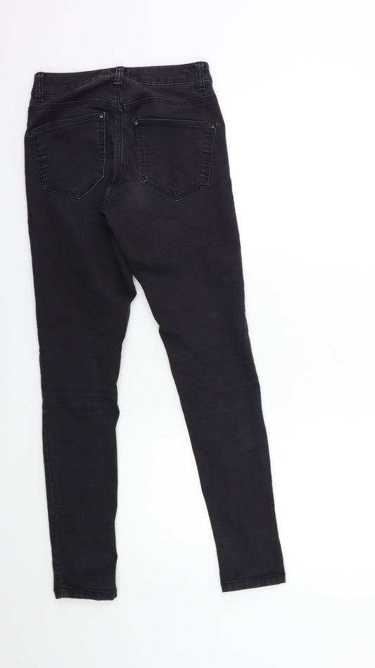 Miss Selfridge Womens Black  Denim Skinny Jeans Size 6 L28 in