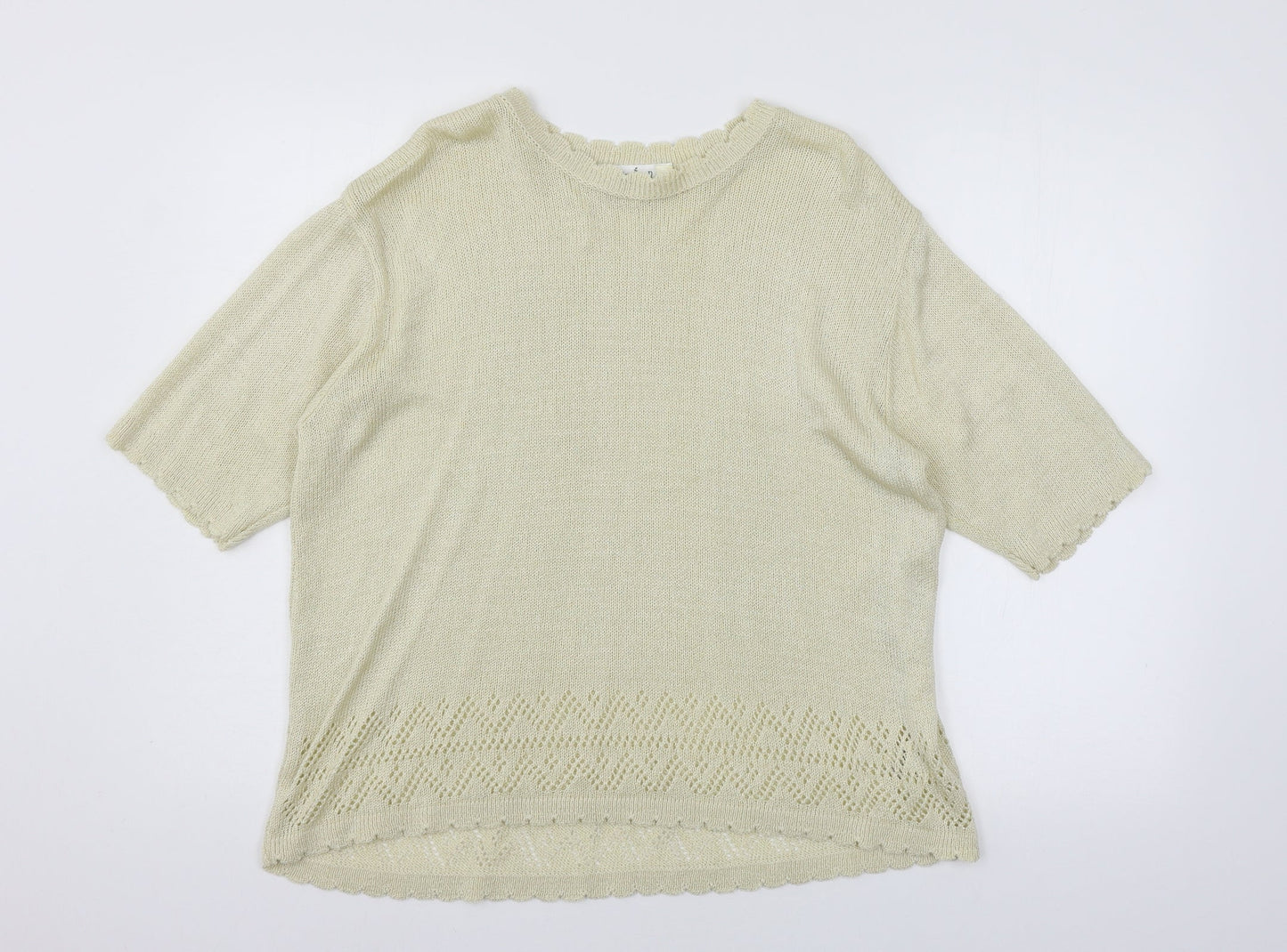 Heather Valley Womens Ivory  Knit Pullover Jumper Size 16