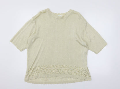 Heather Valley Womens Ivory  Knit Pullover Jumper Size 16