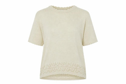 Womens UK Size 16 Heather Valley Ivory Pullover Jumper