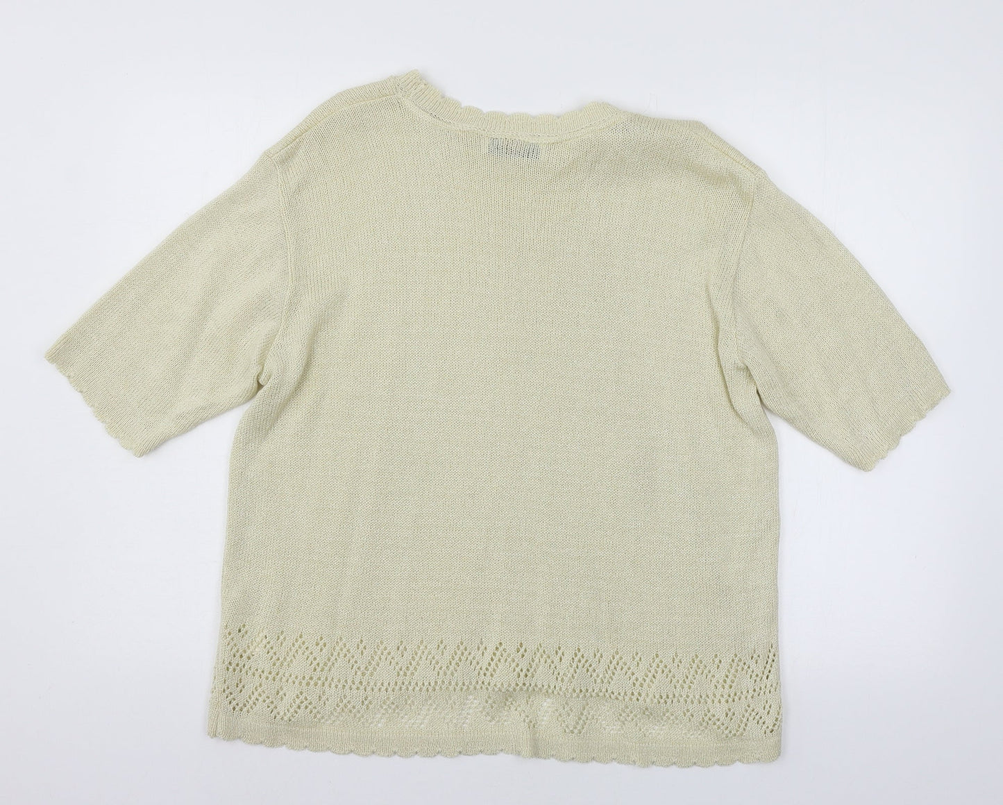 Heather Valley Womens Ivory  Knit Pullover Jumper Size 16