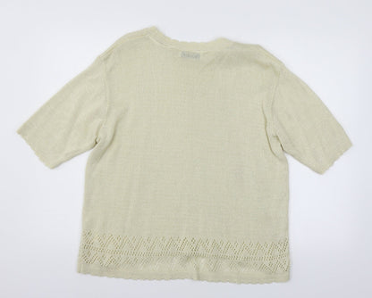 Heather Valley Womens Ivory  Knit Pullover Jumper Size 16