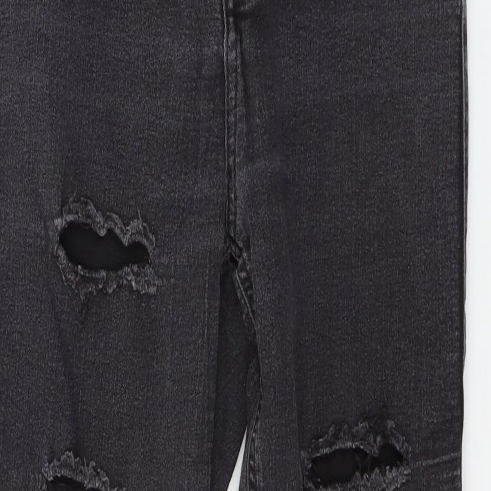 Topshop Womens Grey  Denim Skinny Jeans Size 28 in L28 in