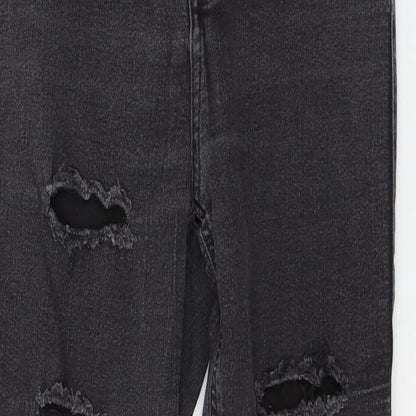 Topshop Womens Grey  Denim Skinny Jeans Size 28 in L28 in