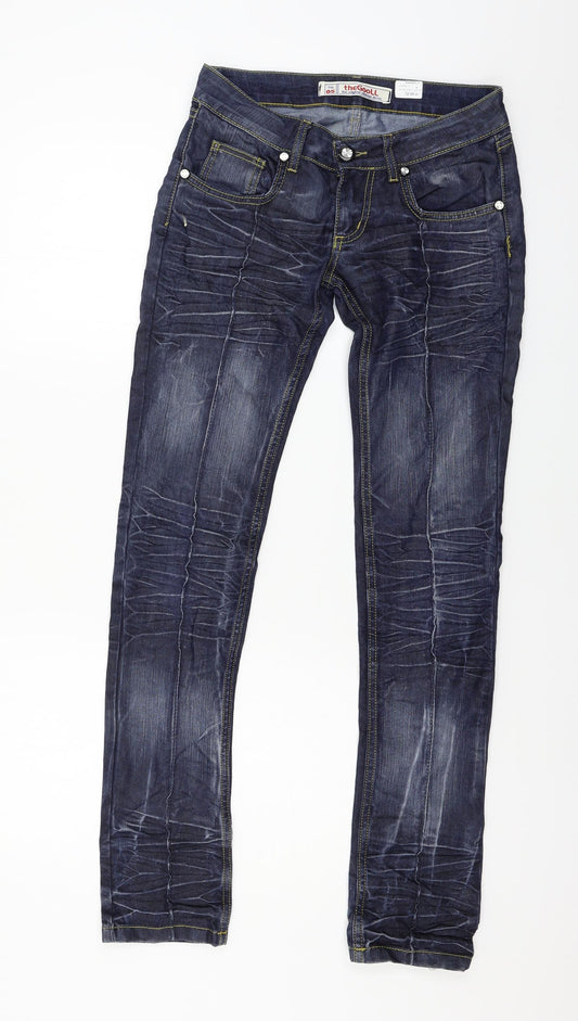 Mens UK Size 27 in thegooll Regular Fit Skinny Blue Jeans