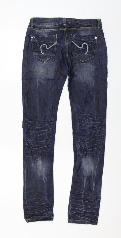 Mens UK Size 27 in thegooll Regular Fit Skinny Blue Jeans