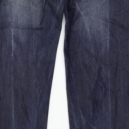 Mens UK Size 27 in thegooll Regular Fit Skinny Blue Jeans