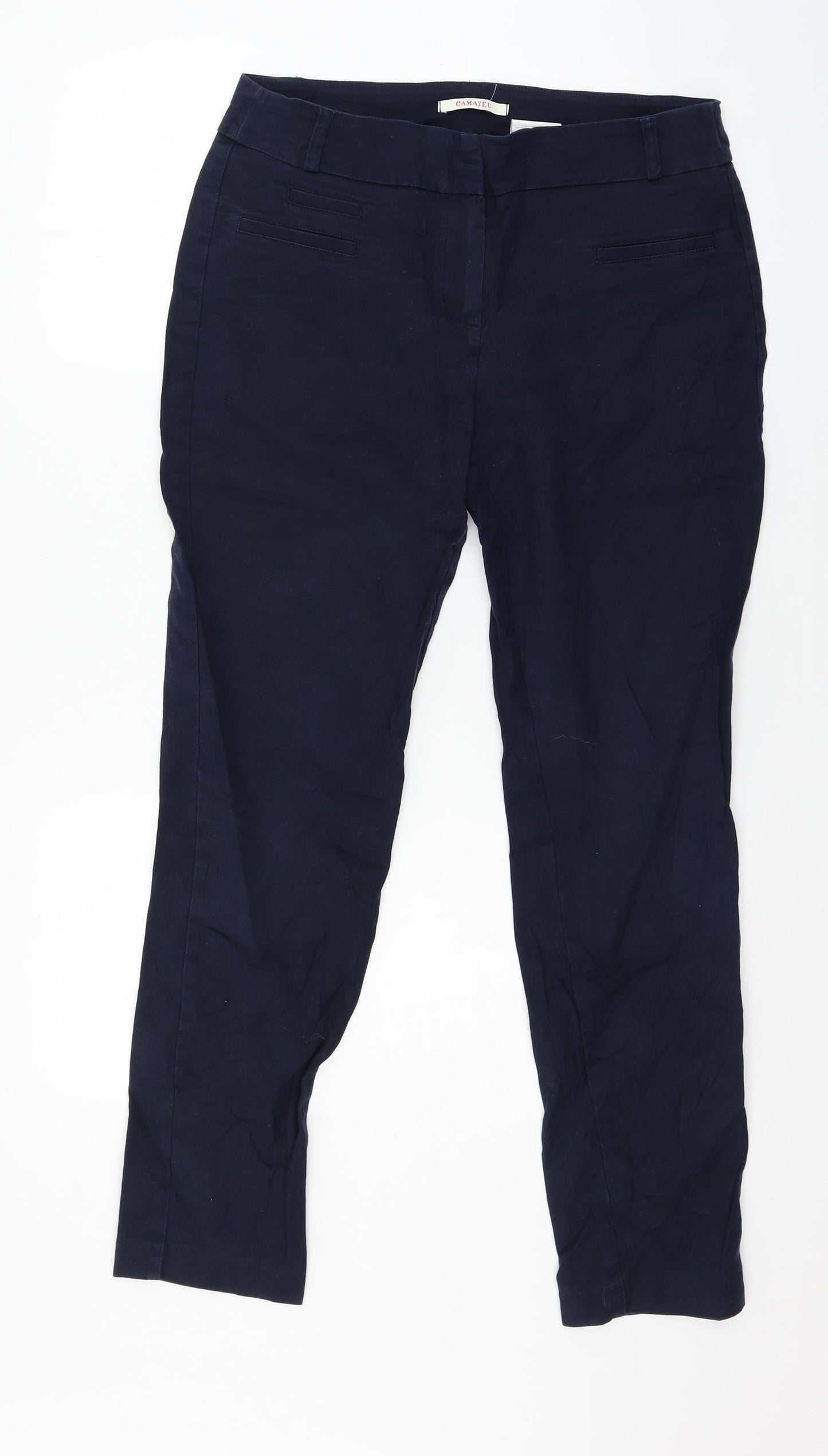 Womens UK Size 12 Camaieu Regular Fit  Blue Trousers