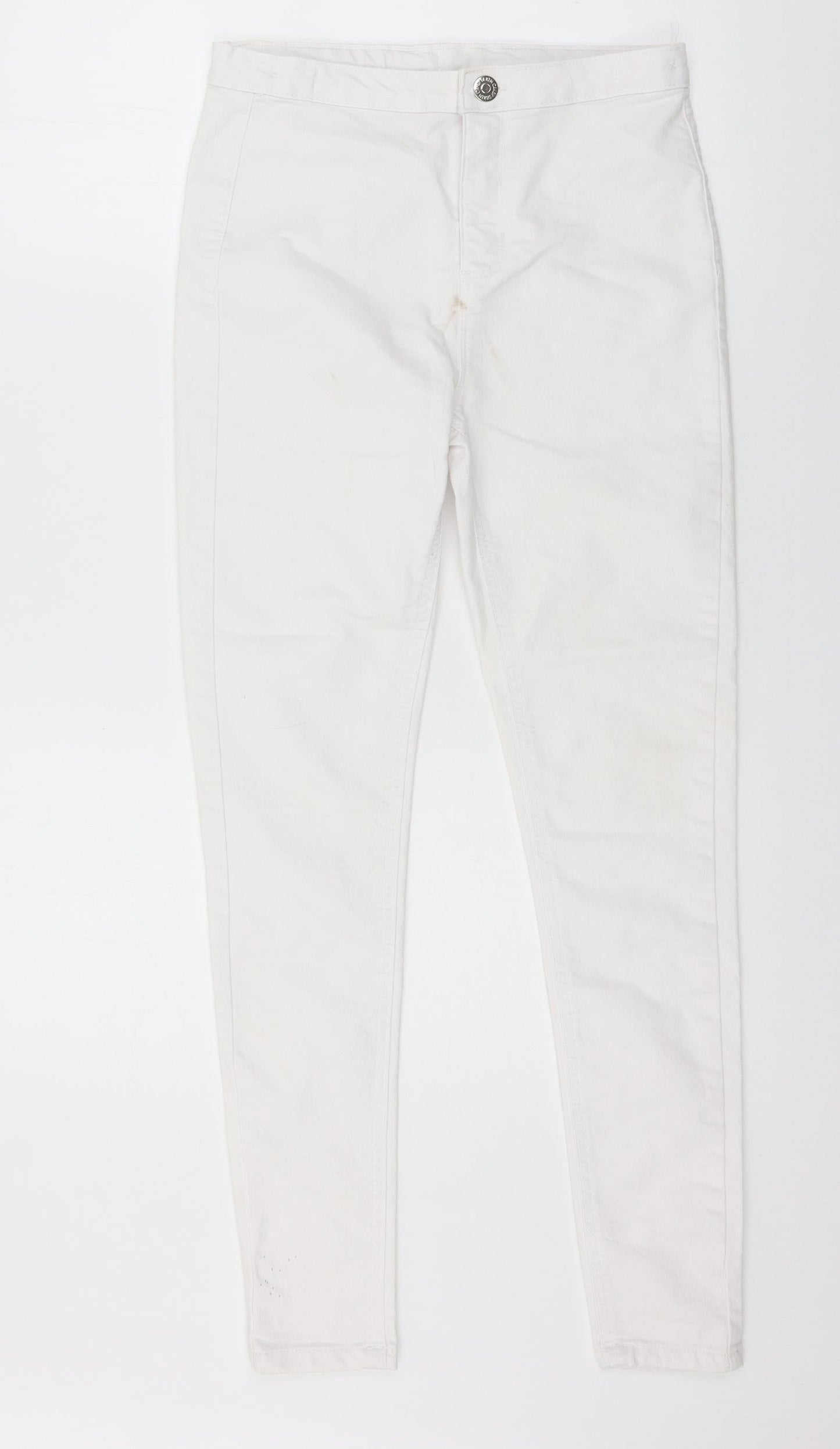 Womens UK Size 28 in Preworn Regular Fit Skinny White Jeans