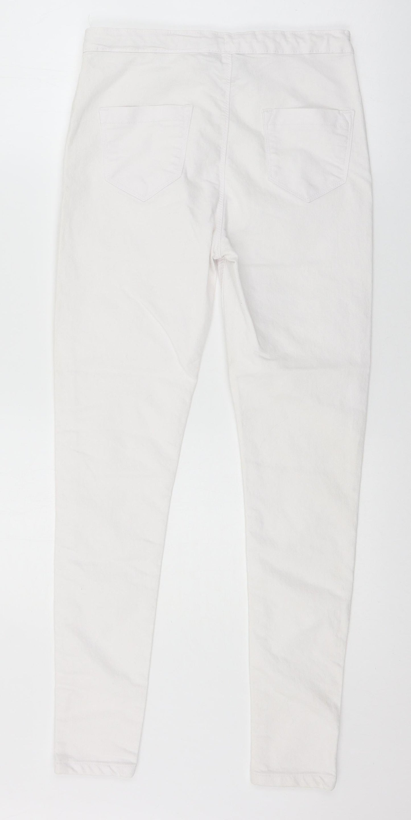 Womens UK Size 28 in Preworn Regular Fit Skinny White Jeans