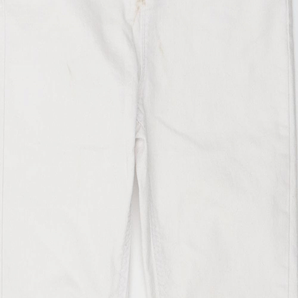 Womens UK Size 28 in Preworn Regular Fit Skinny White Jeans
