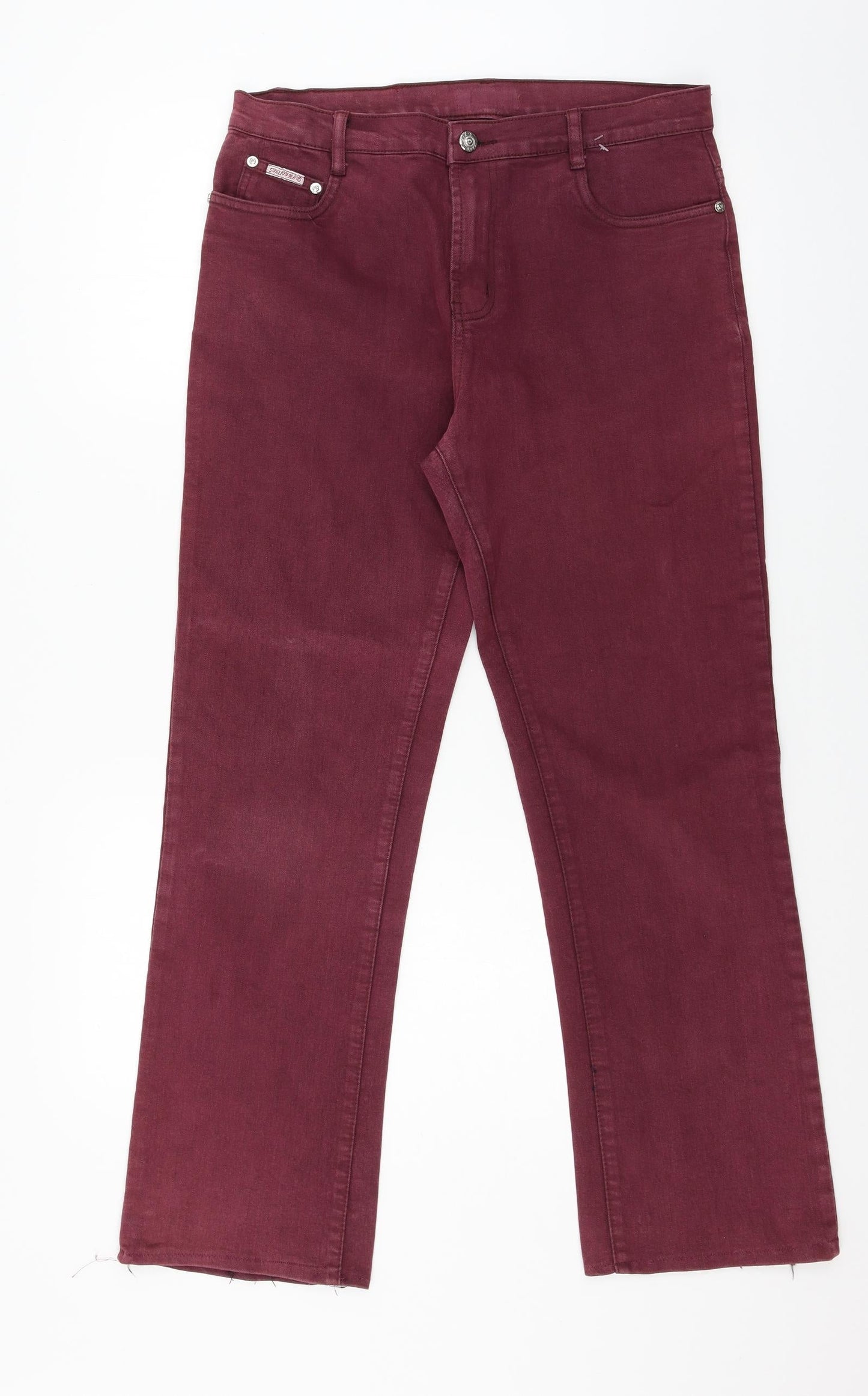 Y.Z.Y Womens Purple  Denim Straight Jeans Size L L28 in