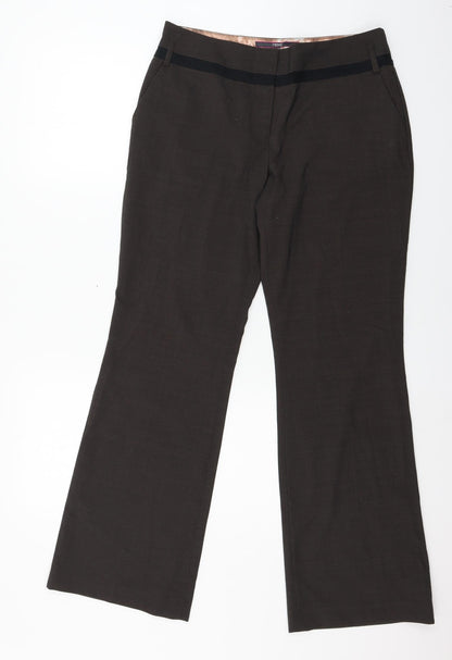 Womens UK Size 12 NEXT Regular Fit  Brown Trousers