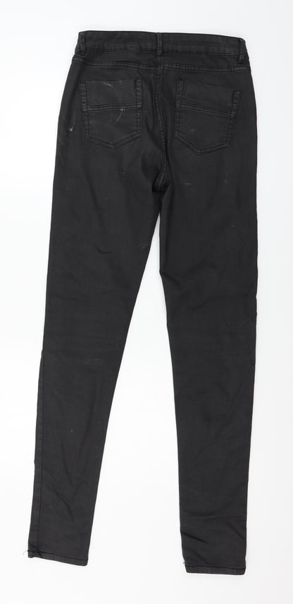 NEXT Womens Black  Denim Skinny Jeans Size 8 L31 in