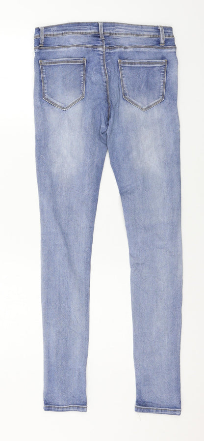 One Love Womens Blue  Denim Skinny Jeans Size M L29 in