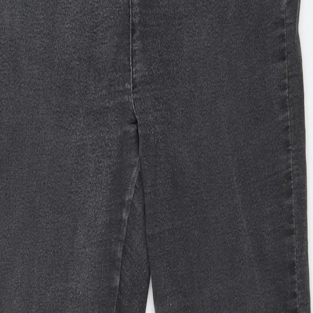 Miss Selfridge Womens Grey  Denim Skinny Jeans Size 12 L29 in