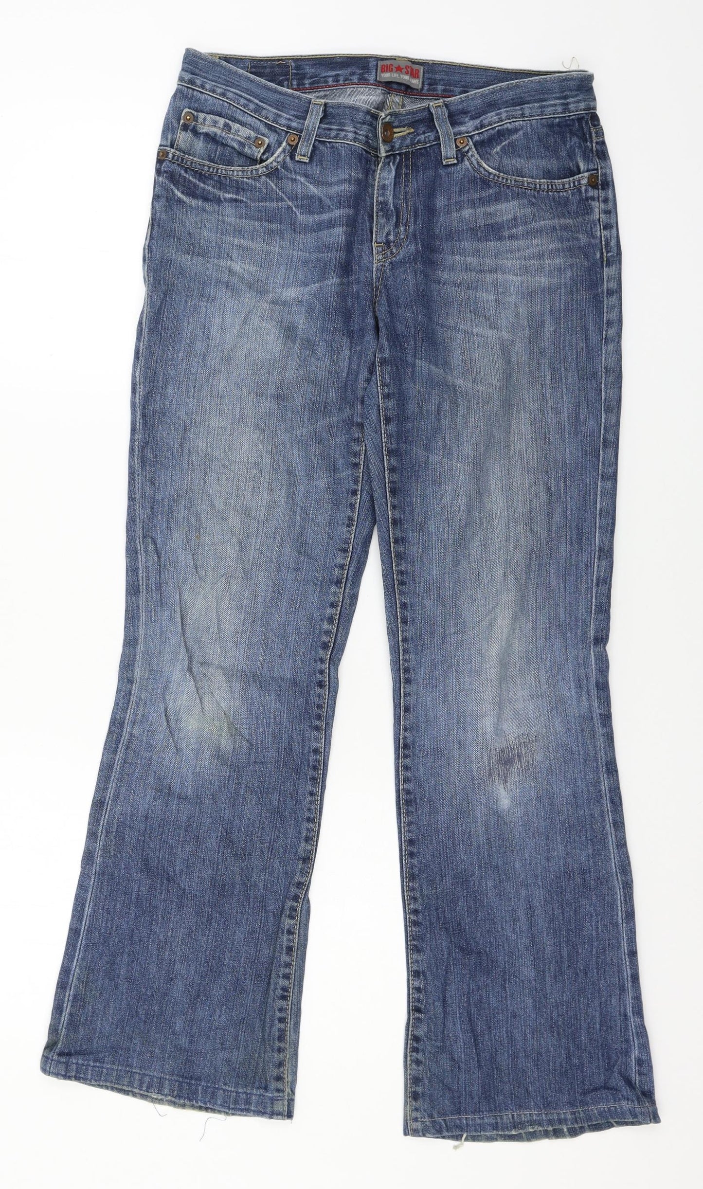 Womens UK Size 30 in BIG STAR Regular Fit Straight Blue Jeans