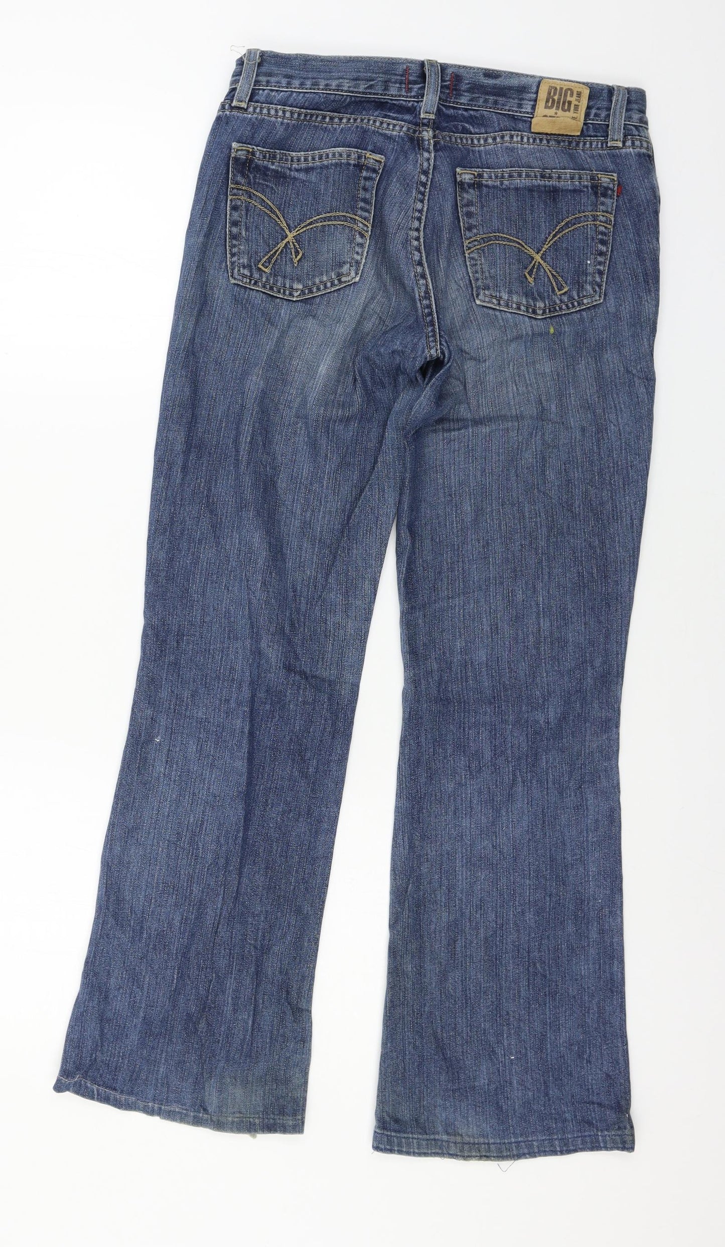 Womens UK Size 30 in BIG STAR Regular Fit Straight Blue Jeans