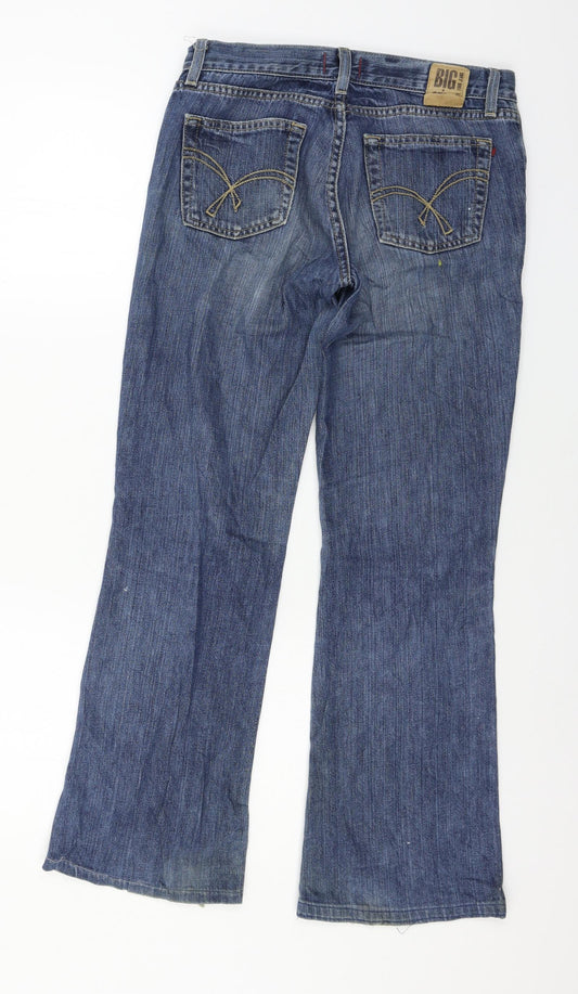 Womens UK Size 30 in BIG STAR Regular Fit Straight Blue Jeans
