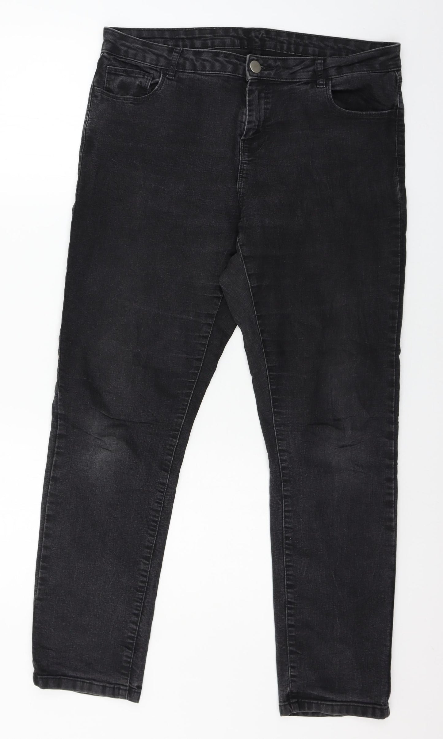 Dorothy Perkins Womens Grey  Denim Skinny Jeans Size 14 L27 in