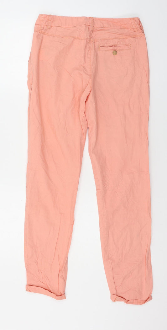 Womens UK Size 8 Promod Regular Fit  Pink Trousers