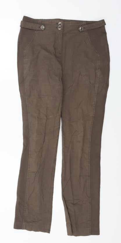 Womens UK Size 8 Monnari Regular Fit  Brown Trousers