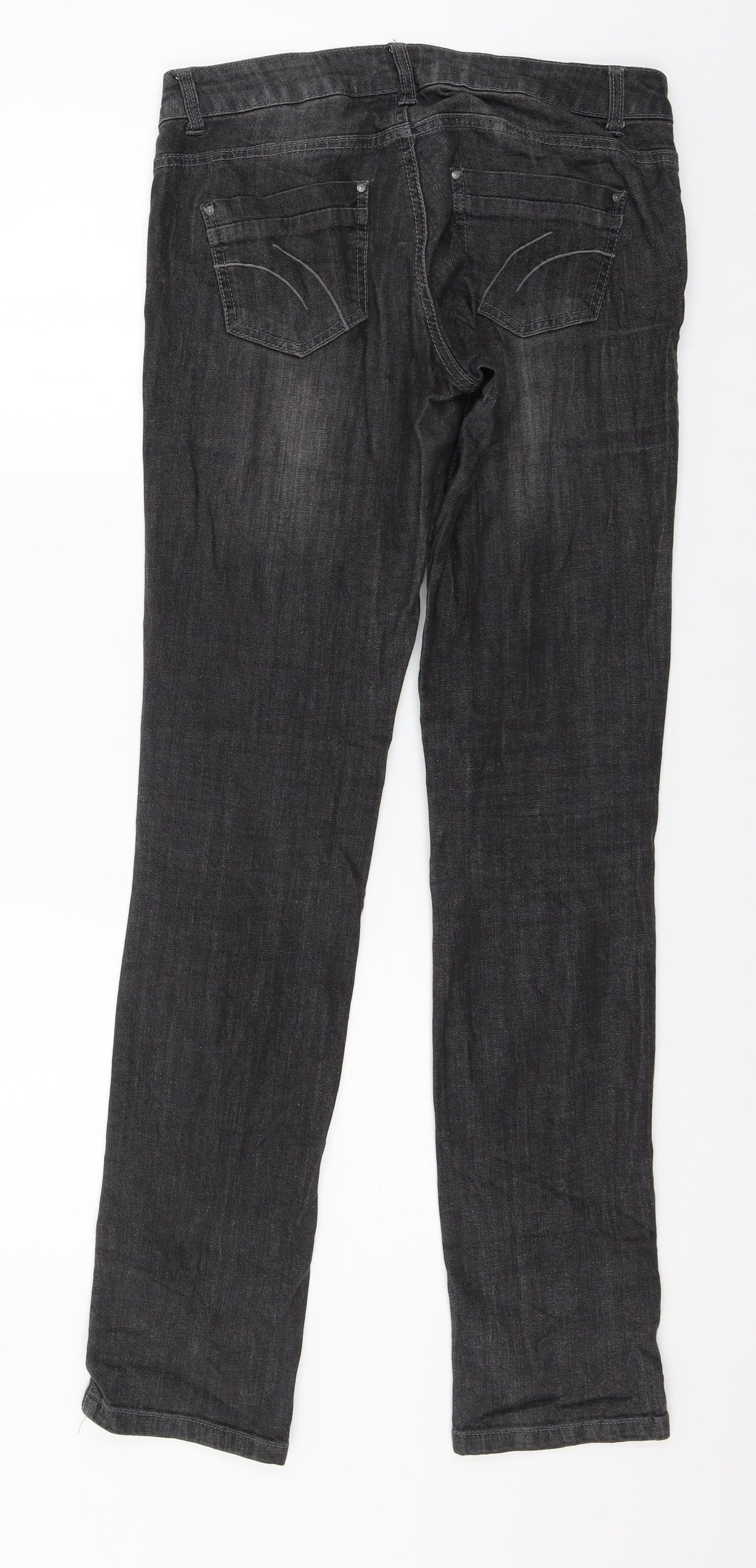 Womens UK Size 32 in Camaieu Regular Fit Straight Grey Jeans