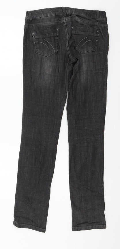 Womens UK Size 32 in Camaieu Regular Fit Straight Grey Jeans