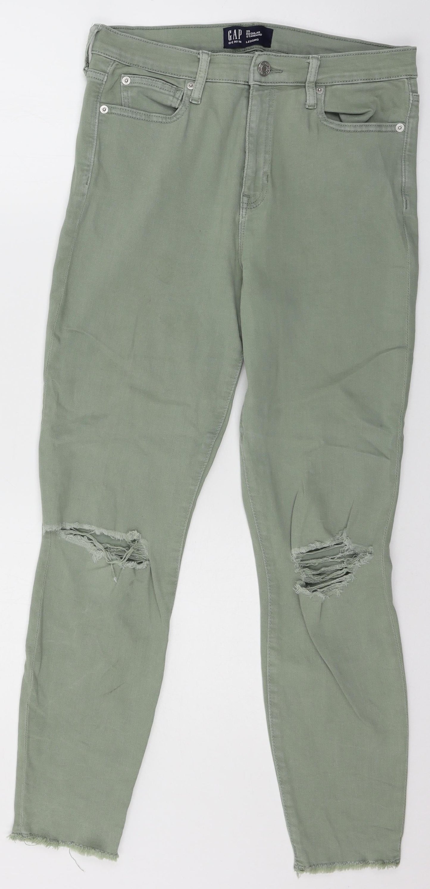 Gap Womens Green  Denim Skinny Jeans Size 29 in L26 in