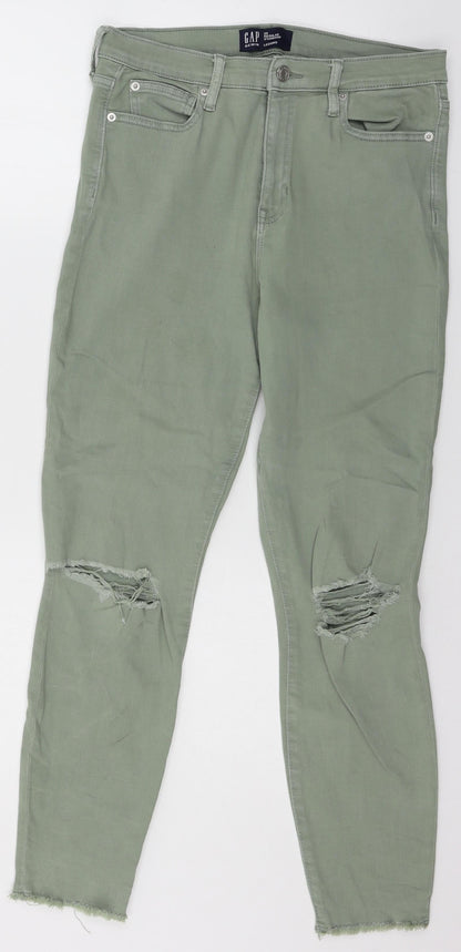 Gap Womens Green  Denim Skinny Jeans Size 29 in L26 in