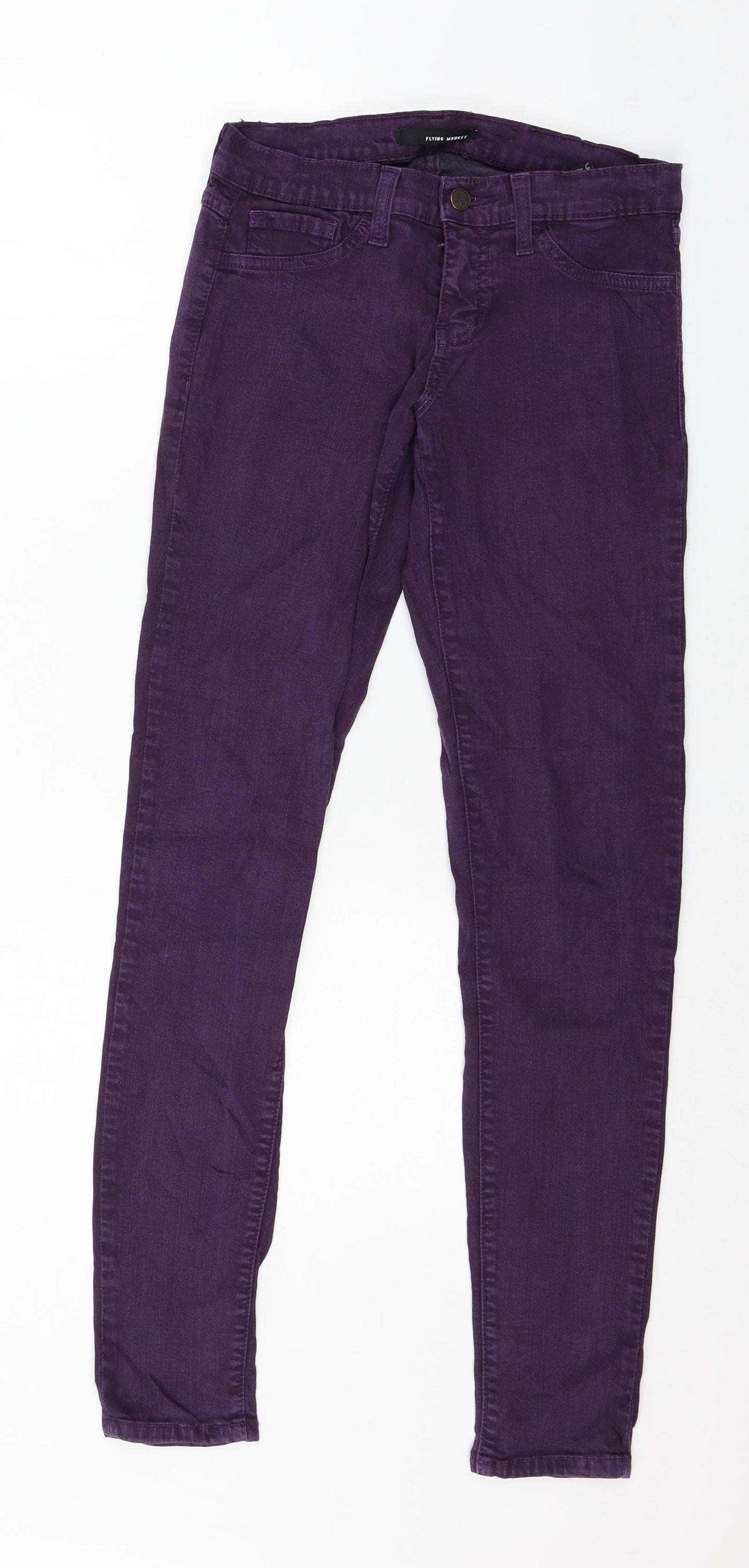 Flying Monkey Womens Purple  Denim Skinny Jeans Size 28 in L30 in