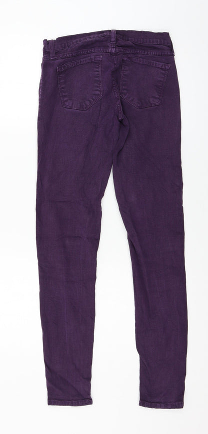 Flying Monkey Womens Purple  Denim Skinny Jeans Size 28 in L30 in