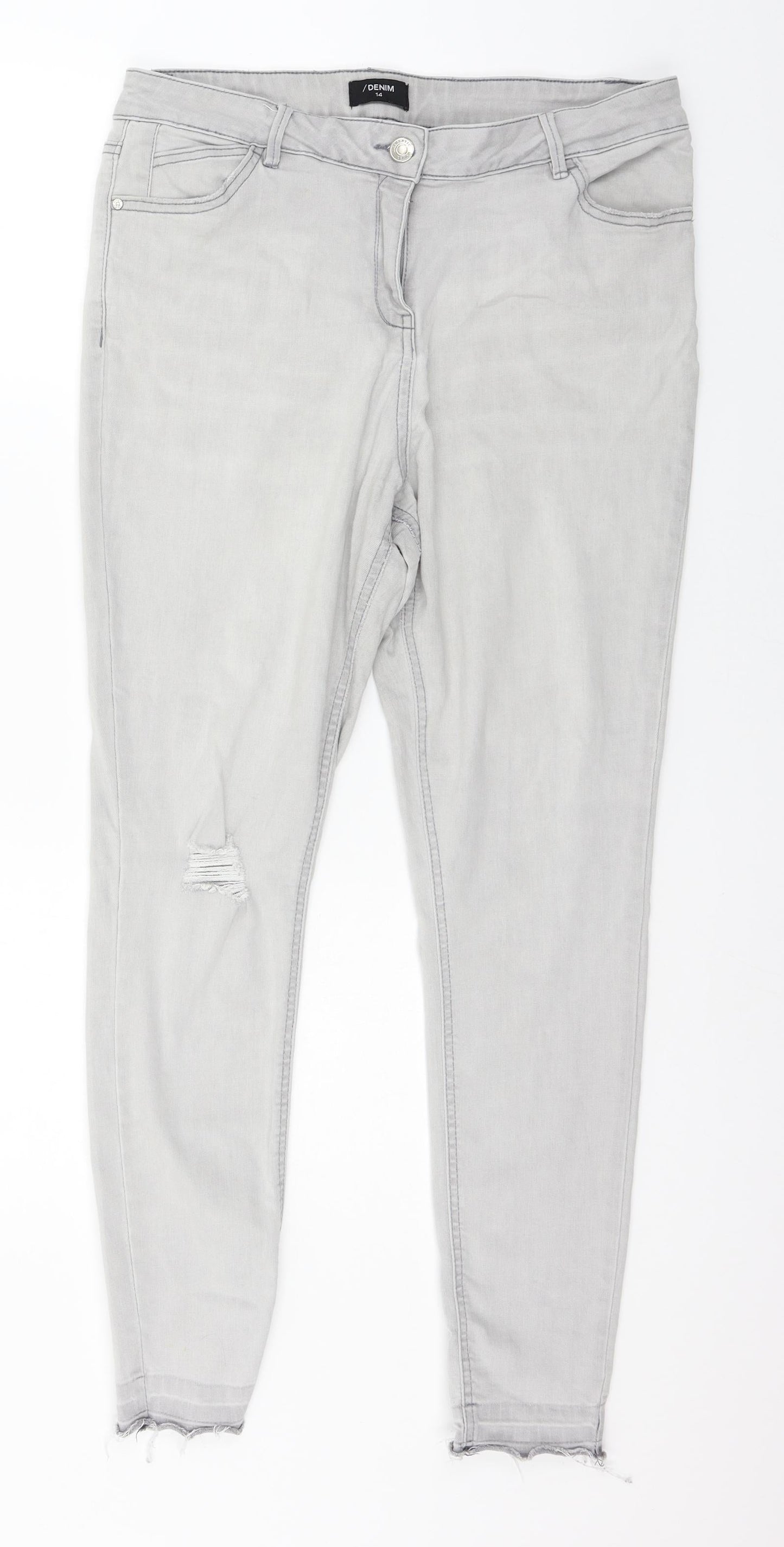 Matalan Womens Black  Denim Skinny Jeans Size 14 L26 in