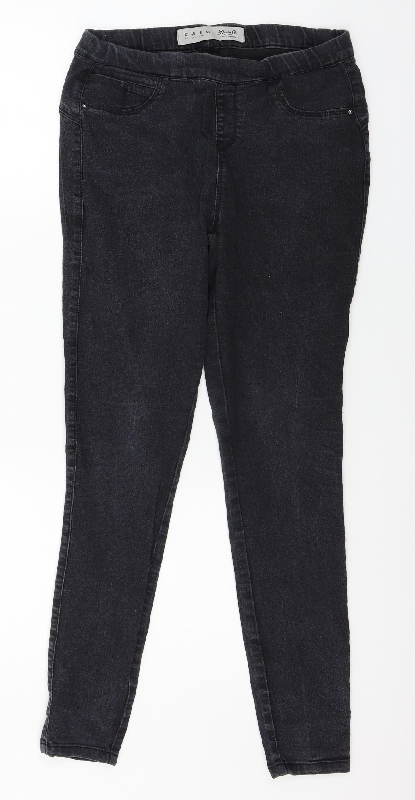 Denim & Co. Womens Blue  Denim Jegging Jeans Size 12 L27 in