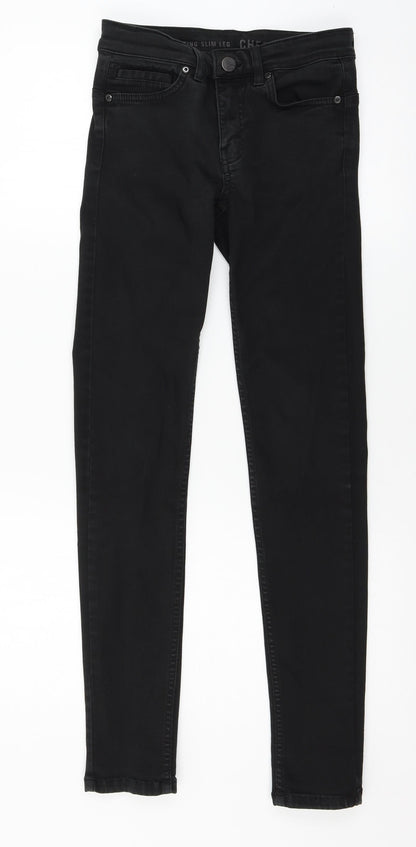 Oasis Womens Black  Denim Skinny Jeans Size 6 L29 in