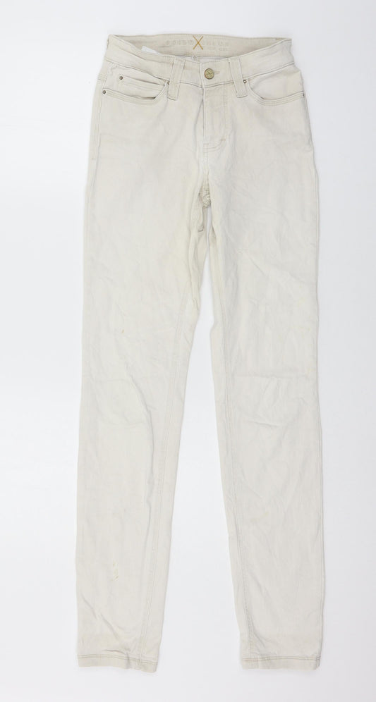Womens UK Size 28 in MAC Jeans Regular Fit Skinny Beige Jeans